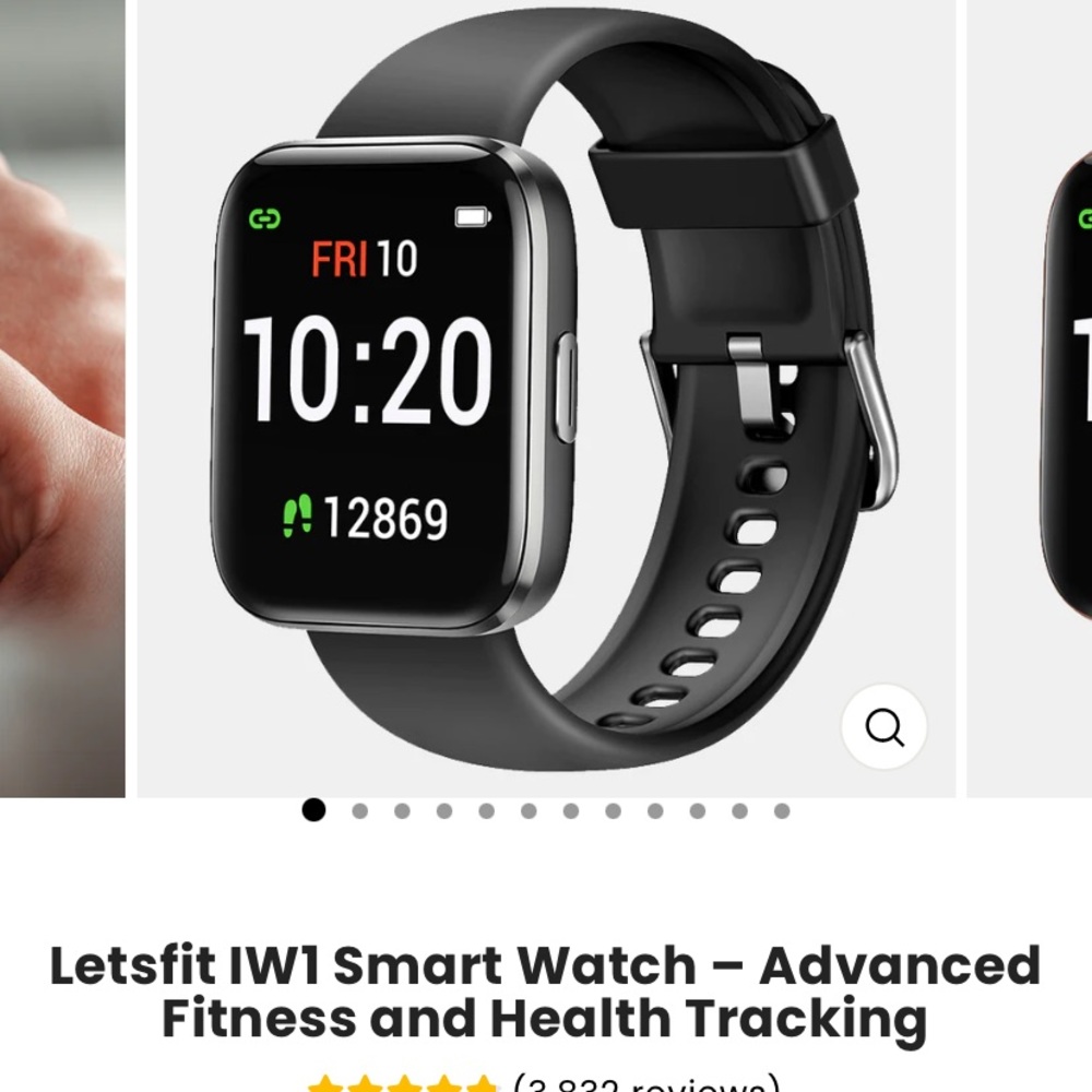 Letsfit smart watch-black
